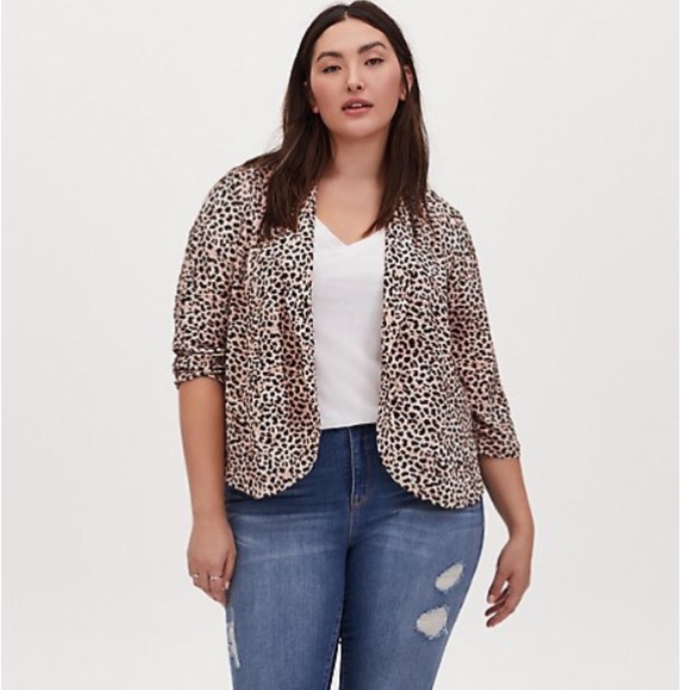 Torrid leopard blazer
